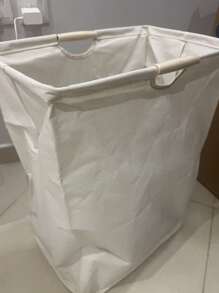 1pc Multi-Size Portable Laundry Hamper With Wooden Handle, Multipurpose Clothes, Toys, T-Shirts, Shirts Storage Basket For Living Room, Bathroom, Trunk