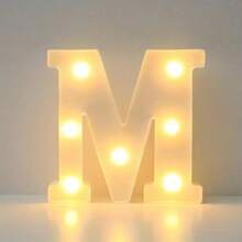 1pc DIY Illuminated Letter Light, 26 Letters And 10 Numbers Options, Suitable For Children Room, Nursery, Birthday, Holiday Decor, Girl's Room Decor, Home Decor, Engagement Party, Wedding, Birthday Party, Christmas Light, Home Bar Decor