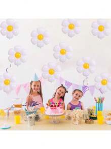 7 Stücke Bienen & Margerite Folienballon Set - Aluminium Folienballons geeignet für Frühling, Geburtstag, Jahrestag, Abschluss, Muttertags Partydeko - Auch geeignet für Hochzeiten, Taufen, Thanksgiving, Valentinstag und weitere Anlässe