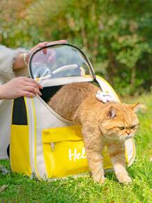 1 pezzo Zaino trasportino per gatti, borsa per trasporto di animali domestici in rete traspirante adatta per cani di piccola taglia e vari tipi di gatti