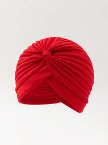 1pc Women's Fashionable Solid Color Stretch Headscarf Hat, Maternity/Chemo/Sleep/ Hat - Multicolor - View 17