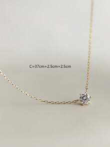 1pc Rhinestone Pendant Necklace, Hypoallergenic, Suitable For Daily Wear And Special Occasions, Perfect Gift, All Season Jewelry For Women - Diamond - View 5