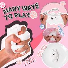 Wihte Dog Taba Squishy Stress Relief Squishy Toy - White - View 6