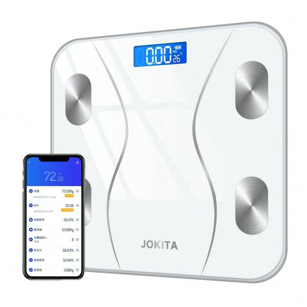 Body Scale Bluetooth Smartphone Linked Body Composition Monitor Health Meter Body Fat Monitor Composition Monitor Weight Scale Electronic Scale Body Fat Percentage Body Fat Percentage Measuring Device High Precision Automatic ON/OFF Backlight Compatible With Up To 180kg Body Scale Tempered Glass Compact Lightweight App Compatible/Body Fat Percentage/BMI/Muscle Mass/Basal Metabolic Rate/Water Content/Body Fat Content Japanese Instruction Manual Batteries Included (White) Home Bathroom Decor Summer Back To School