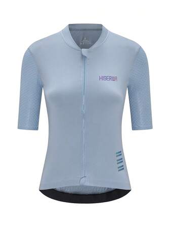 HISERWA Koszulka kolarska damska - krótki rękaw, letnia, oddychająca, dopasowana, dopasowana, szosowa koszulka rowerowa - oddychająca odzież do jazdy na rowerze górskim