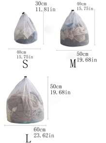 1pc Coarse Mesh Laundry Bag With Drawstring Closure For Lingerie And Bra Washing Dress Pants Shoes Jeans Boots Skirt