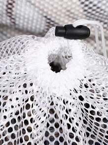 1pc Coarse Mesh Laundry Bag With Drawstring Closure For Lingerie And Bra Washing Dress Pants Shoes Jeans Boots Skirt