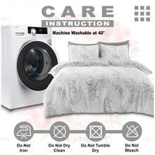 VELVETIO Luxury Reversible Beddings Duvet Cover Set With Matching Pillowcases Perla Printed Soft And Warm