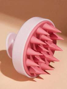 1PC Scalp Massage Brush, Wheat Straw Hair Washing Tool, Silicon Hair Brush, Massage & Cleansing Scalp Brush, Scalp Exfoliating Scrub, Dandruff Removal Tool, Suitable For Both Men And Women Home Bathroom Decor Summer