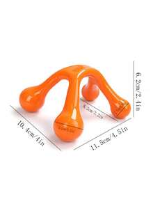 1pc Handheld Body Massager, Smooth Texture For Shoulder, Neck, Back Acupoint Massage, Muscle Relaxation, Bow-Shaped Massage Ball - Multicolor - View 3