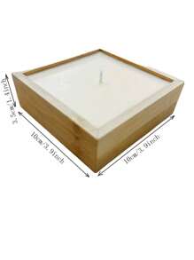 1 Peça Vela Perfumada, Uma Vela Perfumada Única e Fresca, Feita de um Recipiente Retangular Único de Xícaras de Bambu Carbonizado e Feita de Cera de Soja. Muito Adequada para Decoração de Casa, Hotéis e Restaurantes de Alta Categoria.