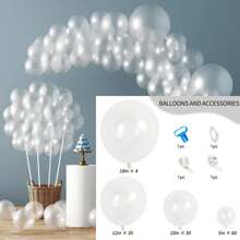 129 Stücke pastellblaue Ballons in verschiedenen Größen 18 12 10 5 Zoll für Girlanden und Bögen, hellblaue Ballons für Geburtstag, Baby-Dusche, Geschlechteroffenbarung, Ostern, Hochzeit, Party-Dekoration, Sommer-Geschenke, Stranddekor, Einschulung, Schul-Bedarf, Raumdekoration