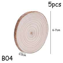 1-10pcs 3-12cm Thick Natural Pine Round Unfinished Wood Slices Circles With Tree Bark Log Discs DIY Crafts Wedding Party Painting - Multicolor - View 14