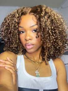20 Inch 13x4 HD Lace Pre Cut Pre Plucked 2/30 Ombre Brown Colored Deep Wave Lace Front Wig 200% DensityDeep Wave Lace Front Wig 200% DensityHighlight Wear And Go  Wig Water Wave Human Hair Wigs For Women