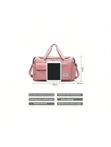 Large Rectangle Backpack Bag For Men Women Travel Gym Bag - Violet Purple - View 11