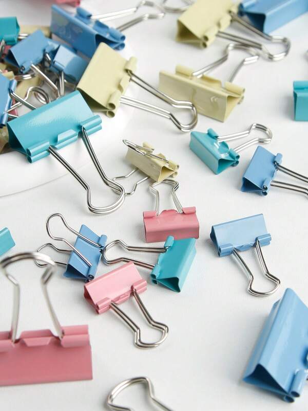 Clipes coloridos de tamanhos variados, materiais de escritório e escolares, clipes de papel coloridos, clipes de borboleta, clipes de cauda de fênix