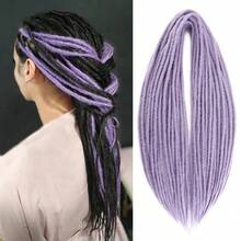10 Strands 24 Inch Double Ended Synthetic Dreadlock Extensions - Straight Fake Dreads In Dark Purple 10 Strands/Pack Easy To Style & Reusable Lightweight & -Free Dreads Extensions - Multicolor - View 16