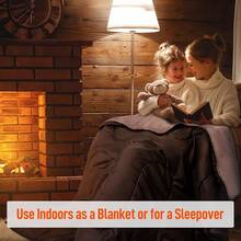 Sleeping Bags XL For Mens Double Sleeping Bag Adult Wide Sleeping Bag For Camping Big And Tall Sleeping Bags Large 2 Person Sleeping Bag King Size Warm Cold Weather - DOUBLE-bLACK - View 7