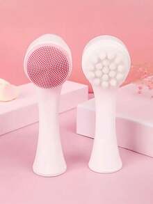 1/6-Piece Facial Cleansing Set, Deep Cleansing Beauty Spa Mask Brush Set, Soft Velvet Headband, Hair Tie Set, Gentle Scrub Brush, Silicone Detailing Facial Brush, Portable Skin Care Tool With Wash Bag For Women, Ideal Christmas Gift, Fragrance Free , No Power/Battery Required - Multicolor - View 3