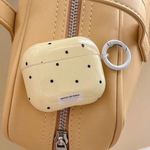 Gele Polka Dot Fresh oortelefoonhoes compatibel met Apple Pro 2 / 3 / 2, Koreaanse stijl