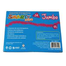 Smarty Colors Jumbo Triangular Crayons 24 Pcs - Multicolor - View 2