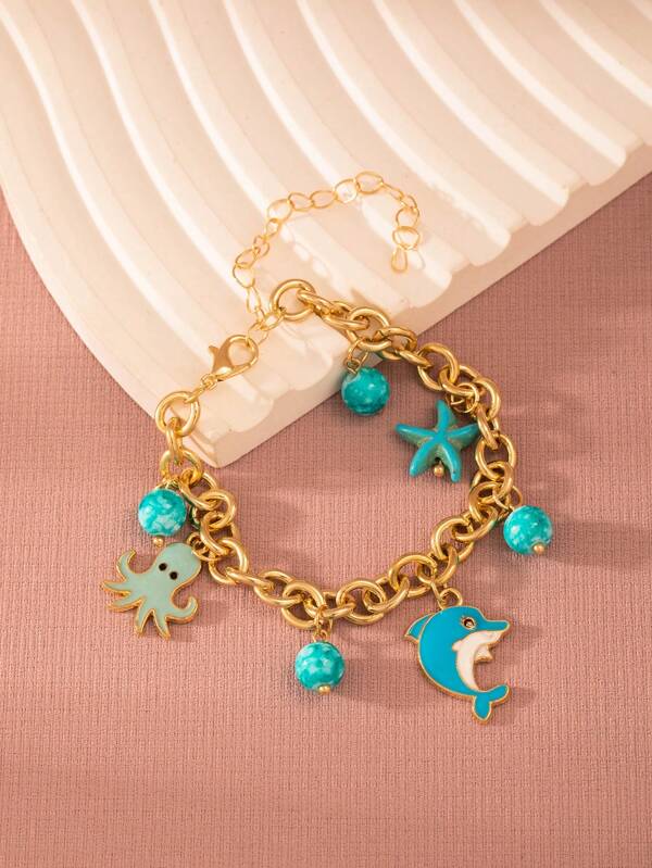 1pc Fashion Personalized Bracelet, Versatile Gift Sweet Beach Vacation Bracelet, Summer