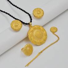 1 set Seturi de bijuterii cruce Coliere Cercei Inele Lanț pentru frunte Accesorii Habesha africane eritreene