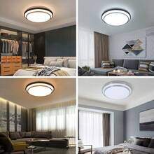 LED Ceiling Light Dimmable Round Ceiling Lamp Fixtures W/ Remote Control 6000K - 暖白色 - 查看 6