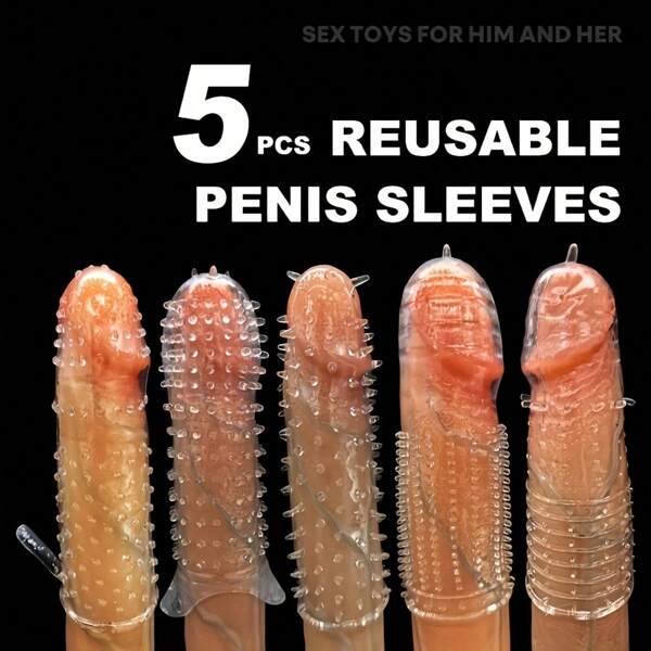 5 paquetes Anillo para el pene, Anillo de bloqueo para el pene, Juguetes sexuales para adultos, Anillo estimulador vaginal, Juguetes sexuales para el pene, Mejor regalo, Anillo reutilizable para el pene, Anillo transparente para el pene, Juguetes sexuales para hombres y mujeres, Regalo práctico para el Día de San Valentín, Juguetes sexuales, Estimulación vaginal fuerte, Anillo de bloqueo reutilizable para el pene, Funda para el pene
