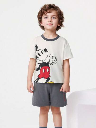  Balabala Boys/Girls Pajama Set - Cute Sleepwear, Short Sleeve Top And Shorts, Comfortable Children Pajamas