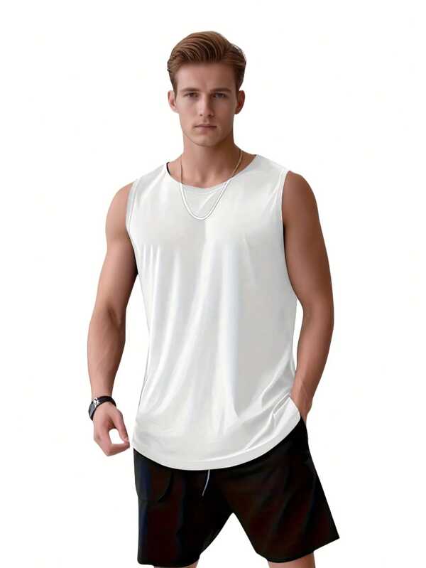 Chaleco deportivo para hombres talla grande, de tela de malla, adecuado para correr, hacer ejercicio en el gimnasio y uso casual al aire libre