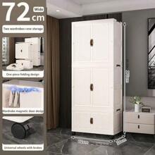 No Assembly Required Baby Simple Wardrobe, Children Clothes Storage Cabinet, Infant Plastic Closet, Bedroom Organizer