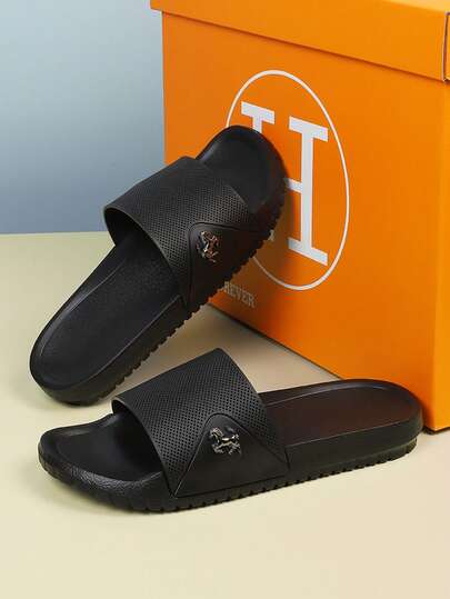 Spring To Summer Plus Size 38-49 Men's Slippers, Outdoor Comfortable Casual Shoes, Lightweight Non-Slip House Slippers, Wear-Resistant Breathable Men's Sandals, Outdoor Daily Wear Men's Shoes, Extra Large Size, Wide Fit, Super Size (Asymmetric Pattern)