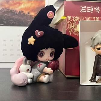 Authentic Ghost Keeno Series 2 Mysterious Cartoon Figurine, Cute Desk Decor, Ceramic, Suitable For Birthday/Valentine's Gift