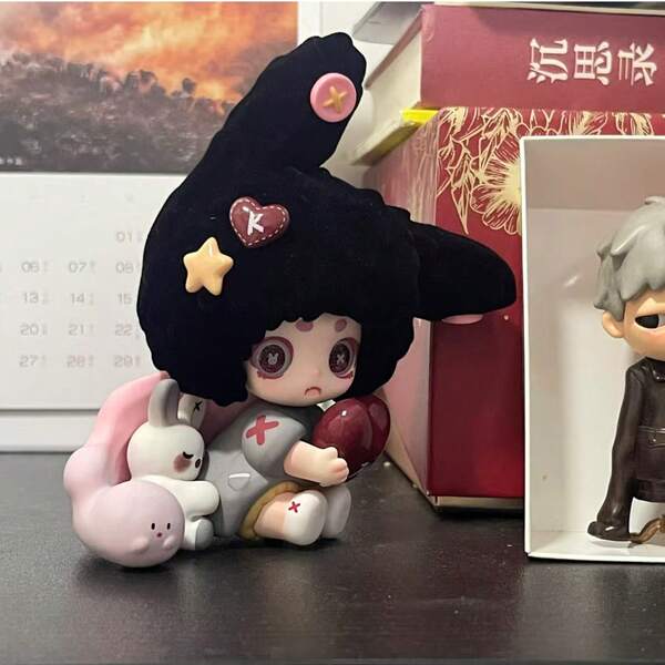 Authentic Ghost Keeno Series 2 Mysterious Cartoon Figurine, Cute Desk Decor, Ceramic, Suitable For Birthday/Valentine's Gift