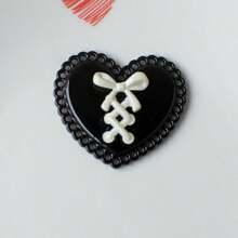 Juego de 3/5/7 piezas de accesorios decorativos con corazón y pentágrama de la serie Dulce Punk Goth, adecuado para zuecas caladas, fundas de teléfono, pinzas para el cabello, manualidades DIY