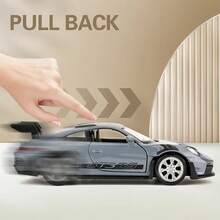 1:36 Scale 911 GT3 RS Die-Cast Miniature Replica, Wind-Powered Pull-Back Mechanism, Weather-Resistant Zinc Alloy Racing Collectible For Ages 3-12