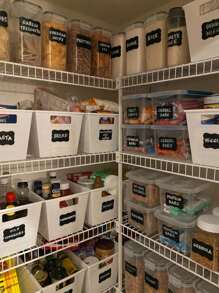 1/3Roll (Each Roll Contains 120pcs Tags) Chalkboard Glass Jar Label Stickers, Reusable Black Waterproof Label Stickers, Wavy Shape Labels For Kitchen & Pantry Organization, Great For Containers, Jars, Spices And Food Storage ﻿