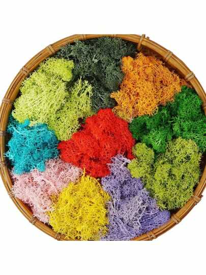 Musgo artificial - Planta falsa realista para terrariums DIY, mesas de arena y decoración de paisaje de vidrio, decoraciones de jardín artificial mini para sala de estar del hogar, decoración floral para bodas, en tonos verdes frondosos, marrones ricos y rosas fucsia - Musgo para manualidades