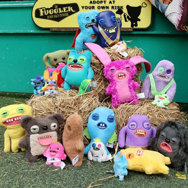 ZURU Original Fuggler Teeth Monster Plush Doll Lord Long Ears Scarescome Square Bear Captain Cardiac On The Block Series Funk Teeth Treasure Ugly Monster Collectible Toys Kids Gift