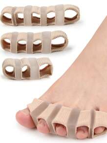 3 piezas/2 piezas/1 pieza Separadores de dedos de los pies para dedos superpuestos - Tela de terciopelo cómoda, ideal para uso nocturno y en el hogar - Regalo perfecto para el Día de la Madre