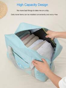 1pc Large Capacity Travel Duffel Bag, Garment Storage Organizer Bag, Handbag Portable Travel Luggage Bag, Business Travel Bag, Outdoor Storage Bag, Wardrobe Storage Bag, Suitable For Travel, Business Trip, Weekend Sports And Vacation, Women Overnight Bag, Men Messenger Bag, Gift