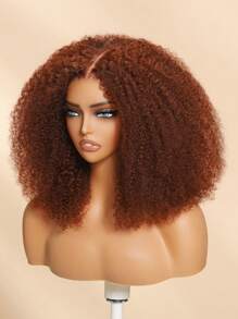 UNice Hair Reddish Brown Afro Kinky Curly Wig 7x5 Pre Cut Pre Bleached Pre Plucked Bye Bye Knots Wear Go Glueless Wig 180% Density Lace Front Wigs For Women