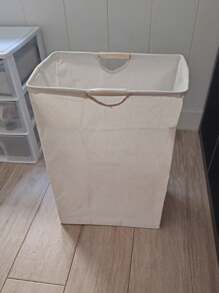 1pc Multi-Size Portable Laundry Hamper With Wooden Handle, Multipurpose Clothes, Toys, T-Shirts, Shirts Storage Basket For Living Room, Bathroom, Trunk