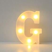 1pc DIY Illuminated Letter Light, 26 Letters And 10 Numbers Options, Suitable For Children Room, Nursery, Birthday, Holiday Decor, Girl's Room Decor, Home Decor, Engagement Party, Wedding, Birthday Party, Christmas Light, Home Bar Decor