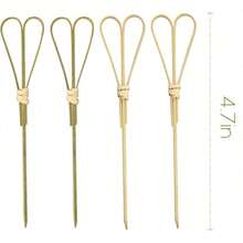 200/100/50/30/12pcs Set Aquamarine/Light Red/Black Bamboo Skewers, Scissors Design Fruit Picks, Elegant Cake Picks & Food Decorative Picks, Suitable For Party, Birthday, Wedding, Outdoor Occasions - Multicolor - View 2