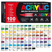 GuangNa 288/240/168/120 Color Direct Liquid Acrylic Marker Pens, Students Use Art Professional Drawing Drawing Color Soft-Head Marker Paper-Tight Stackable Diy Graffiti Coloring Book Coloring Pen Can Draw Glass Stone Waterproof Body Painting Brush Christmas Gift