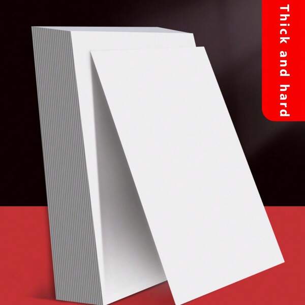 20 folhas de papelão branco, tamanhos A4 (8,26 x 11,69 pol.) e A3 (11,69 x 16,53 pol.), papelão grosso e rígido, material desenhado à mão, material escolar, volta às aulas