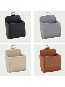 1/2pcs Universal Car Air Vent Hanging Storage Box Mobile Phone Bag - PU Leather - For Smartphones - Car Interior Accessories - Perfect Gift For Drivers