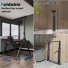 DOBESTS Foldable Power Tower Dip Station Pull Up Bar Free Stand Fitn Equipment For Home Gym Strength Training 700 LBSHeight Adjustable Multifunctional Triangular Legs - BlackStyle21 - View 4